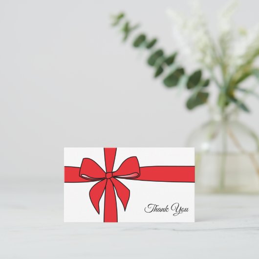 verpakt lint Dank u wel Visitekaartje (Staand voorkant)