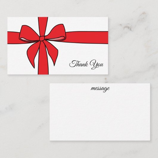 verpakt lint Dank u wel Visitekaartje (Voorkant / Achterkant)