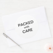 Verpakt met een klassieke ronde sticker (Envelop)