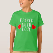 Verpakt met het T-shirt van Love Kind (Voorkant)