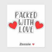 Verpakt met liefde custom-cut vinyl Sticker (Vel)