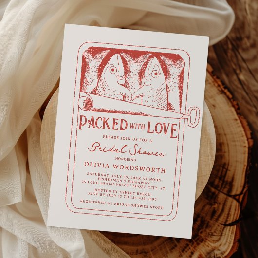 Verpakt met liefde Sardine Ingeblikte vis Vrijgeze Kaart