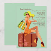 Verpakt mijn tas weggaan feestuitnodiging kaart (Voorkant / Achterkant)