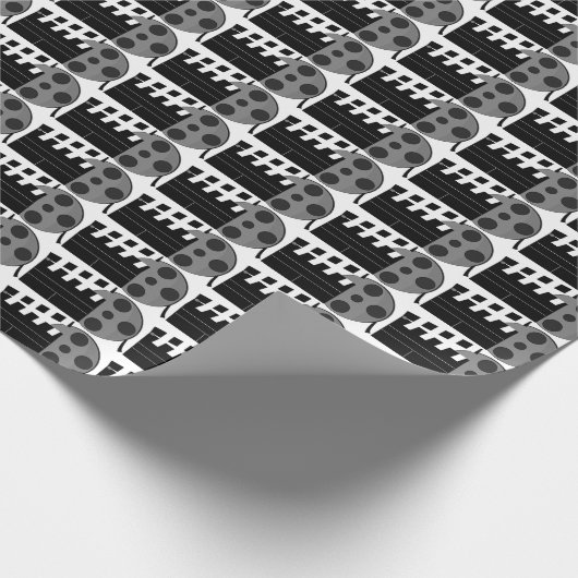 Verpakt papier met filmrol (Hoek)