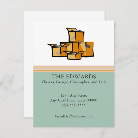 Verpakte bewegende aankondiging (Voorkant / Achterkant)