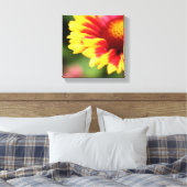 Verpakte botanische canvas bloem fotografie print (Insitu (Slaapkamer))