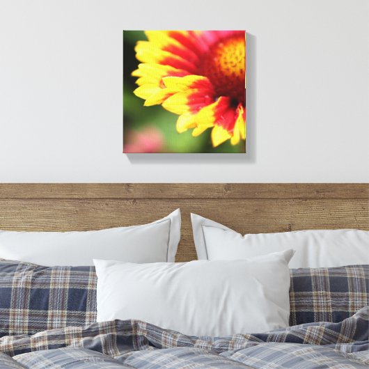 Verpakte botanische canvas bloem fotografie print (Insitu (Slaapkamer))