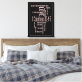 Verpakte Canvas Print - Liefde is Patiënt Black&Bl (Insitu (Slaapkamer))