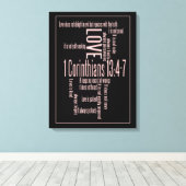 Verpakte Canvas Print - Liefde is Patiënt Black&Bl (Insitu (Houten vloer))