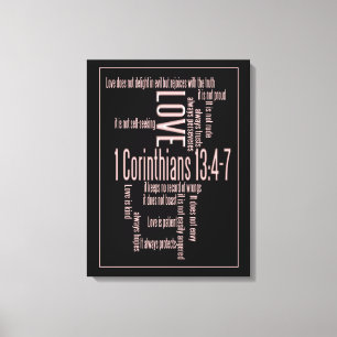 Verpakte Canvas Print - Liefde is Patiënt Black&Bl