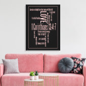 Verpakte Canvas Print - Liefde is Patiënt Black&Bl (Insitu (Woonkamer))