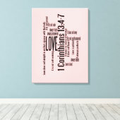 Verpakte canvas Print - Liefde is Patiënt Mix BPin (Insitu (Houten vloer))