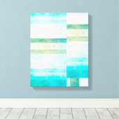 verpakte canvas waterverf abstracte kunst (Insitu (Houten vloer))