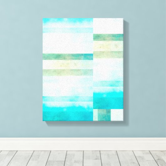 verpakte canvas waterverf abstracte kunst (Insitu (Houten vloer))