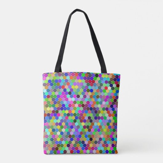 Verpakte cirkels Middelgrote Canvas tas (Achterkant)