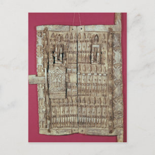 Verpakte deur voor een granaat briefkaart