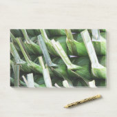 Verpakte lederpakketten voor bananen post-it® notes (Op bureau)