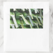 Verpakte lederpakketten voor bananen rechthoekige sticker (Tas)