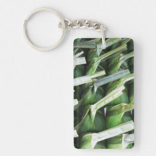 Verpakte lederpakketten voor bananen sleutelhanger