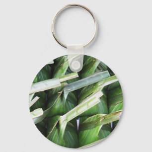 Verpakte lederpakketten voor bananen sleutelhanger