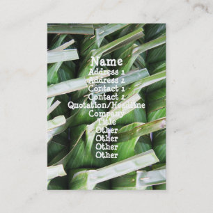 Verpakte lederpakketten voor bananen visitekaartje