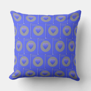 Verpakte Liefde in Blauw Buitenkussen