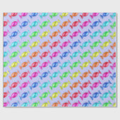 Verpakte snoepjes met verschillende kleuren cadeaupapier (Vlak)