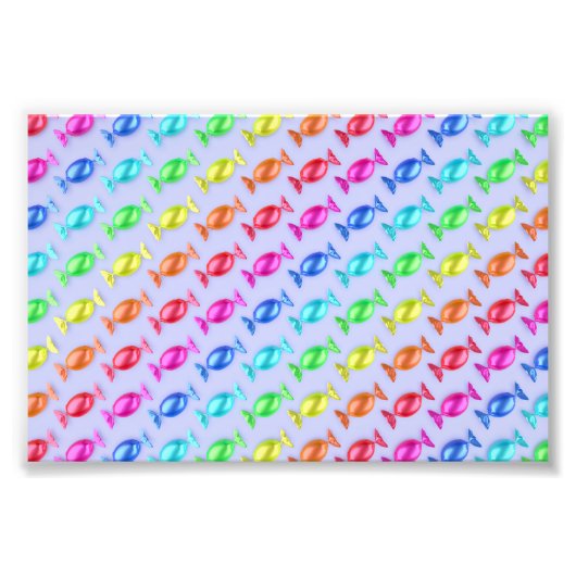 Verpakte snoepjes met verschillende kleuren foto afdruk (Voorkant)