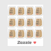 Verpakte Tas Lunch Maaltijd Prep Voedsel Kalender  Sticker (Vel)
