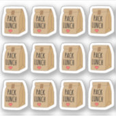 Verpakte Tas Lunch Maaltijd Prep Voedsel Kalender  Sticker (Voorkant)