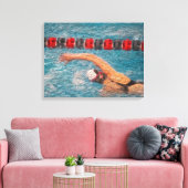 Verpakte zwemmers Freestyle Canvas Afdruk (Insitu (Woonkamer))