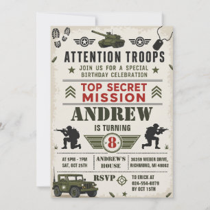 Verpersoonlijk Army-verjaardagsfeest Kaart