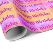 Verpersoonlijk Happy Birthday Inpakpapier (Rol Hoek)