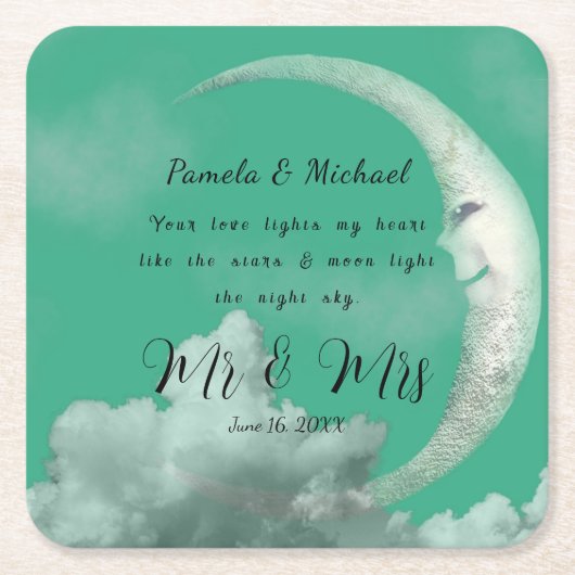 Verpersoonlijk Jouw Liefde Verlicht MIjn Hart Kartonnen Onderzetters (Voorkant)