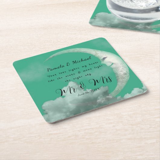 Verpersoonlijk Uw Liefde Licht MIjn Hart Kartonnen Onderzetters (Schuin)