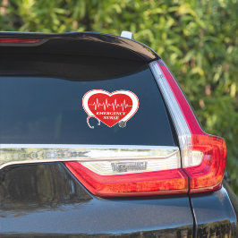 Verpersoonlijk verpleegster liefde hart EKG-stetho Sticker