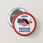 Verpersoonlijkbare Stem Potus Adelaar Knop Ronde Button 5,7 Cm (Voorkant /achterkant)