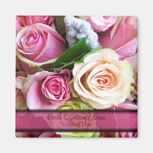 Verpersoonlijkt trouwgeschenk magneet (Voorkant)