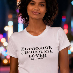 Verpersoonlijkte Chocolade Liefhebber Naam Gevesti T-shirt