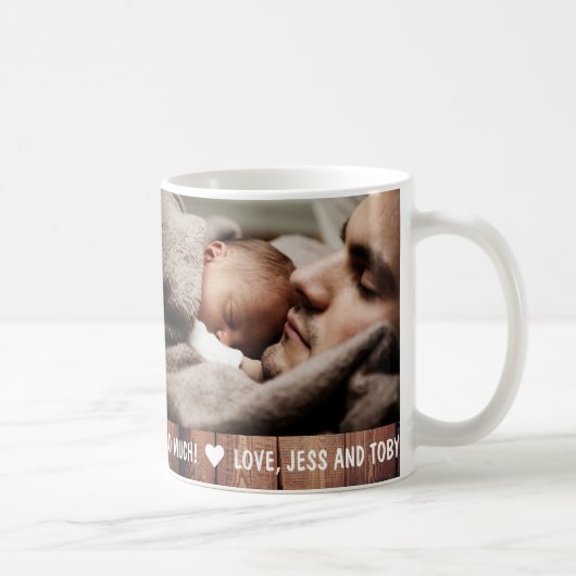 Verpersoonlijkte koffiemok voor Vaderdag met 2 fot (Rechts)