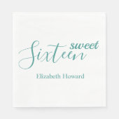 Verpersoonlijkte Sweet 16-papier Servet (Voorkant)
