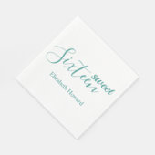 Verpersoonlijkte Sweet 16-papier Servet (Hoek)