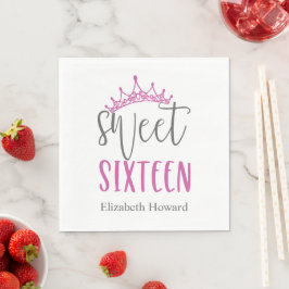 Verpersoonlijkte Sweet 16-papier Servet