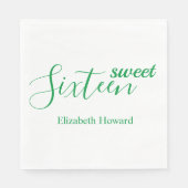 Verpersoonlijkte Sweet 16-papier Servet (Voorkant)