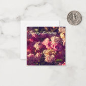 Verpersoonlijkte zoete rode rozen notitiekaartje (Voorkant / Achterkant in situ)