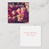 Verpersoonlijkte zoete rode rozen notitiekaartje (Voorkant / Achterkant)