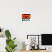 Verpest een Grote Jager Grappige Poster (Thuiskantoor)