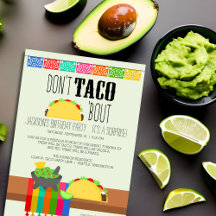Verpest geen Taco Surprise Party Uitnodiging