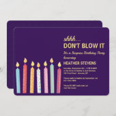 Verpest het niet Uitnodiging voor een verrassingsp (Voorkant / Achterkant)