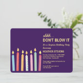 Verpest het niet Uitnodiging voor een verrassingsp (Staand voorkant)